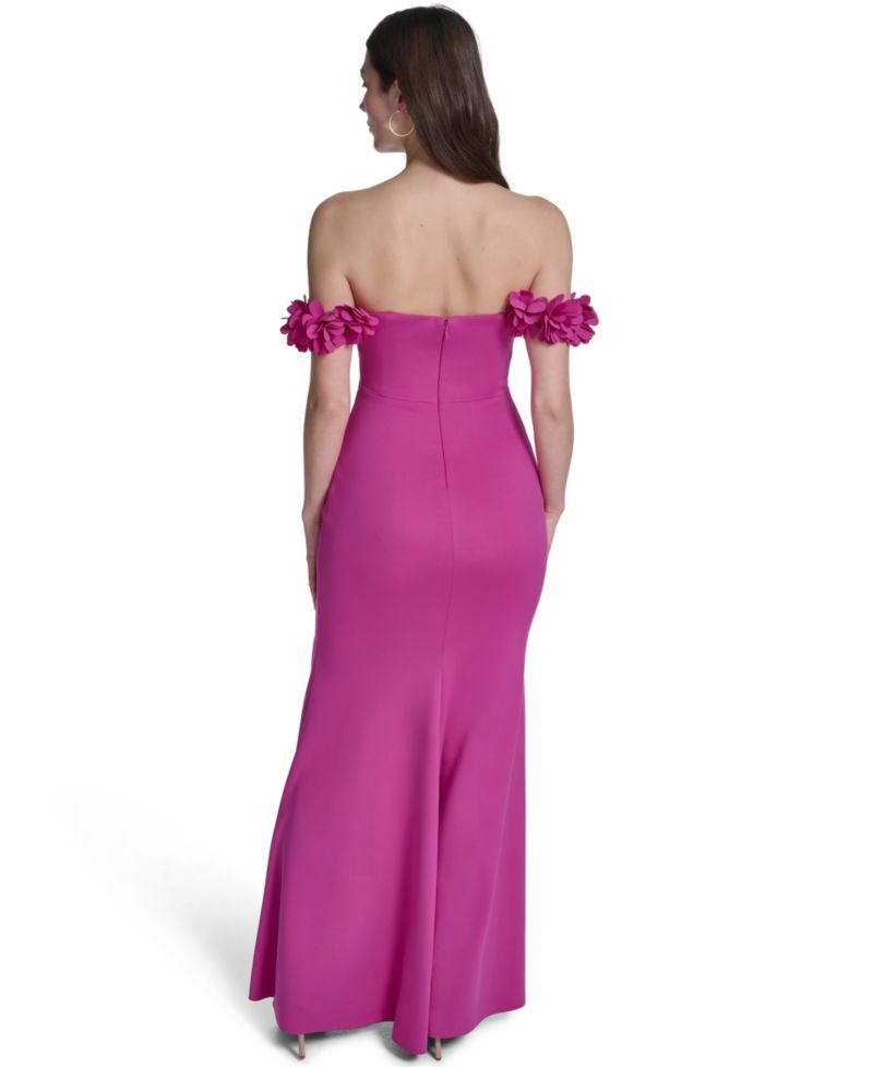 Petite Polyester-Blend Sweetheart Neck Ball Gown