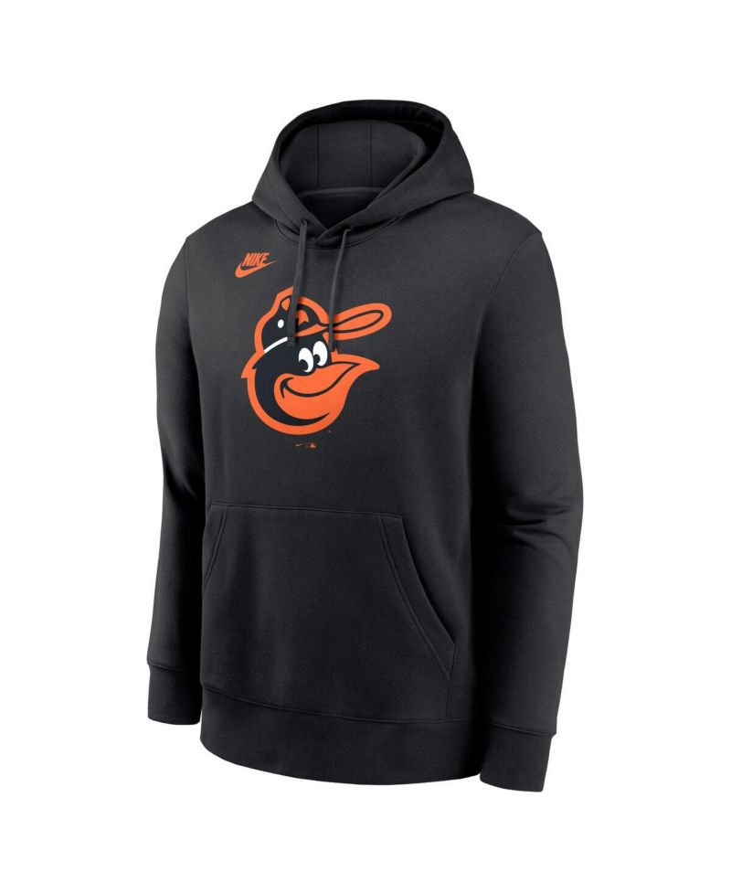 Men's Black Baltimore Orioles Cooperstown Collection Logo Club Pullover Hoodie
