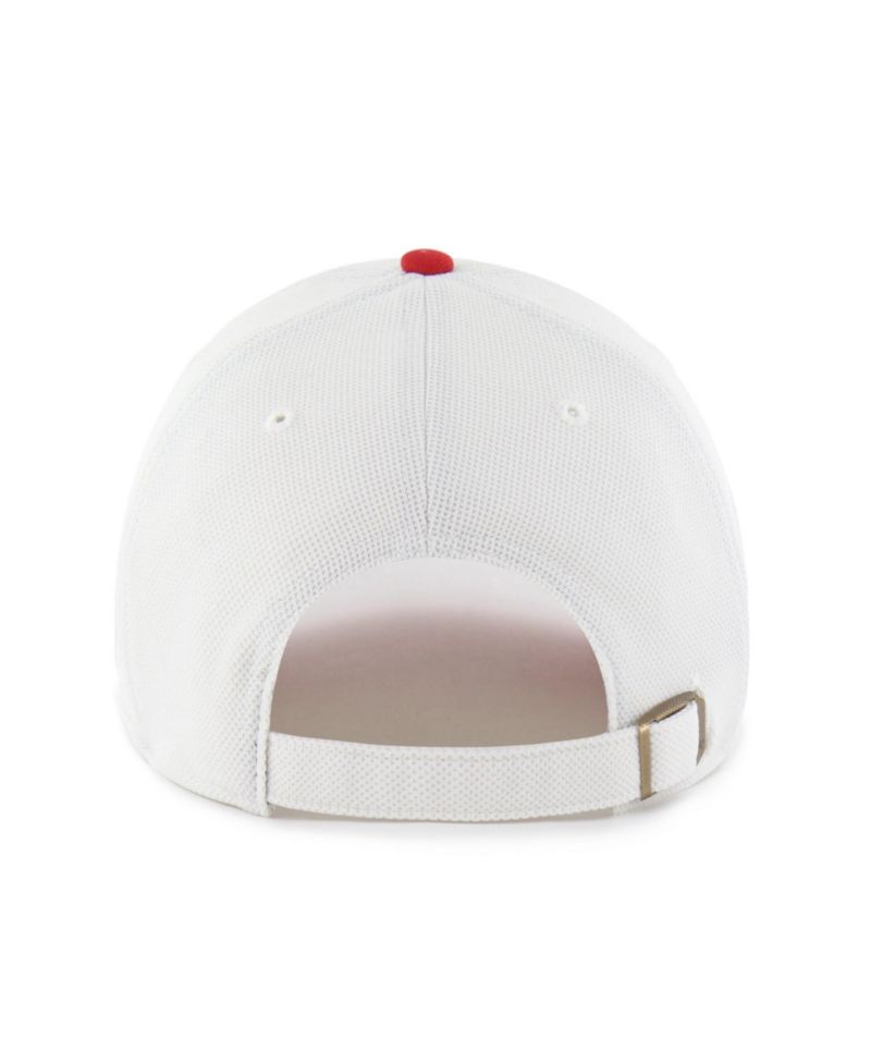 Men's and Women's '47 White/Red Maryland Terrapins Pique Patch Clean Up Adjustable Hat