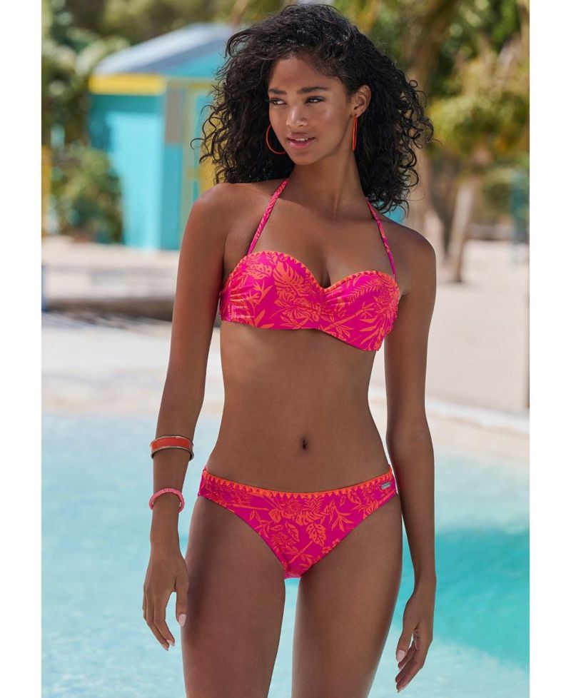 Women's Tropical Print Classic Bikini Crochet Swim Bottom