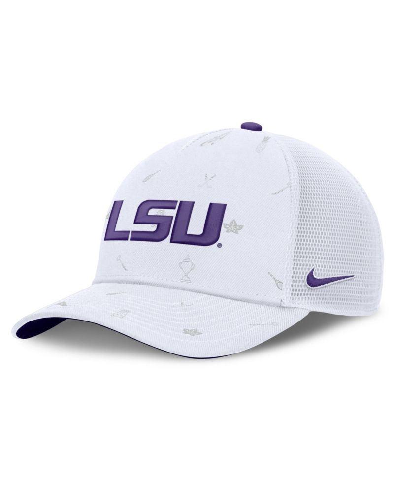 Men's and Women's White LSU Tigers Country Club Golfin' Rise Trucker Adjustable Hat