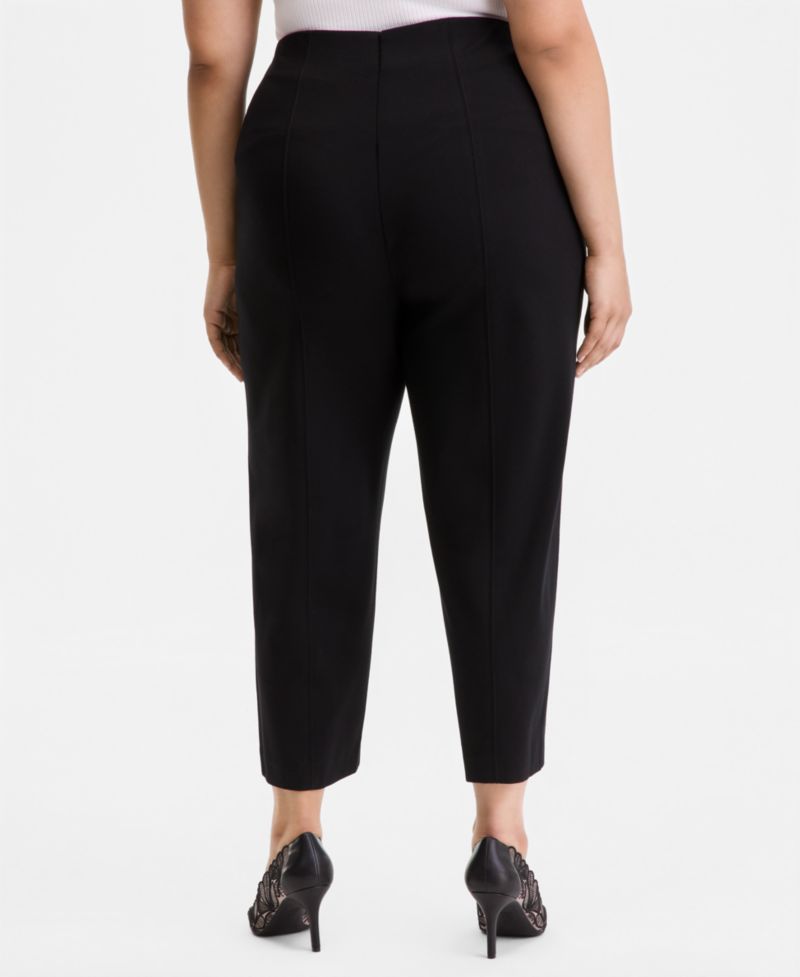 Plus Size High Rise Pull-On Ponte Pants