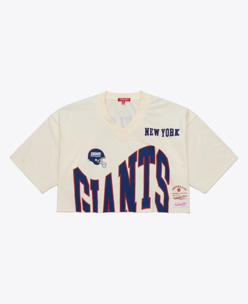 Women's Lawrence Taylor Cream New York Giants Retired Player Cropped Fashion Jersey