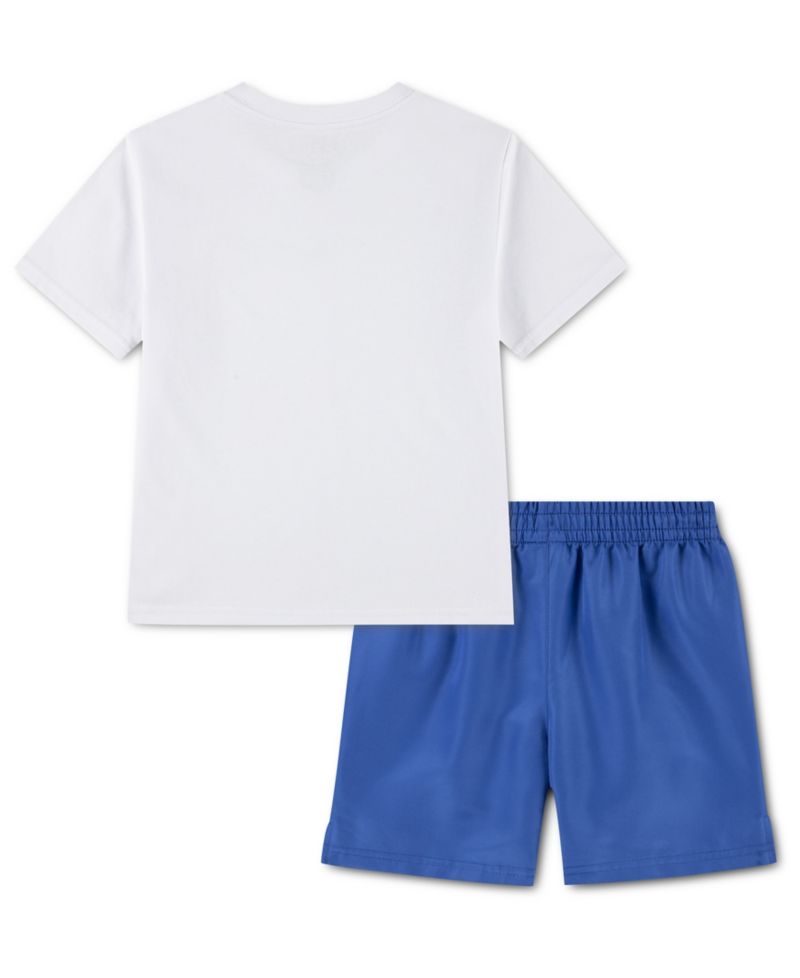 Boys' 2T-7 Dri-FIT Crewneck Jersey T-Shirt and Mesh Shorts, 2-Piece Set