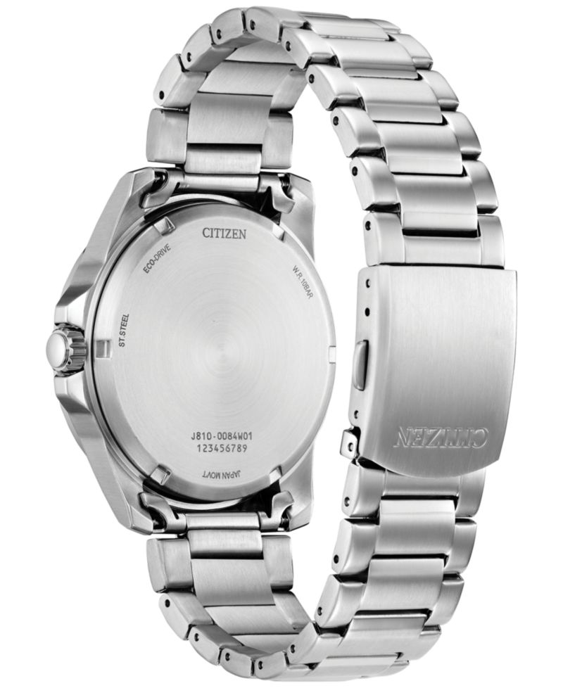 Eco-Drive Men's Stainless Steel Bracelet Watch 42mm