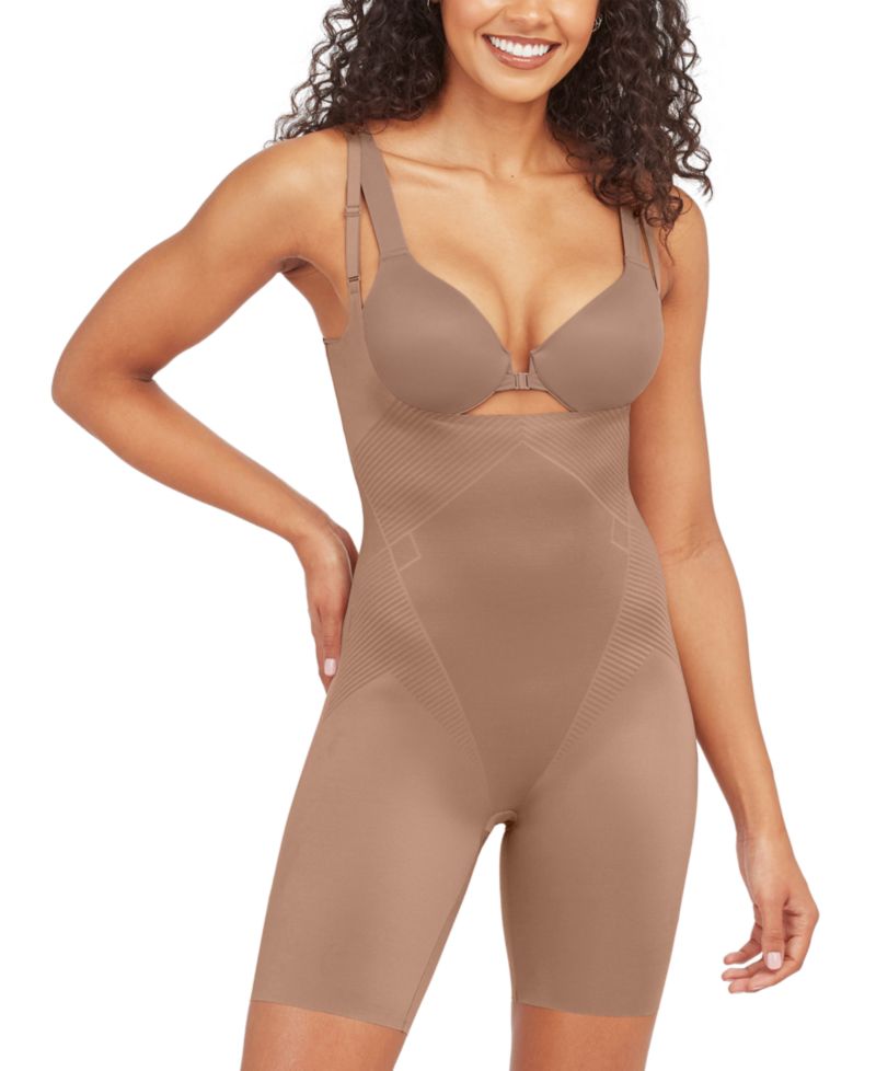 Open-Bust Mid-Thigh Bodysuit 10235R