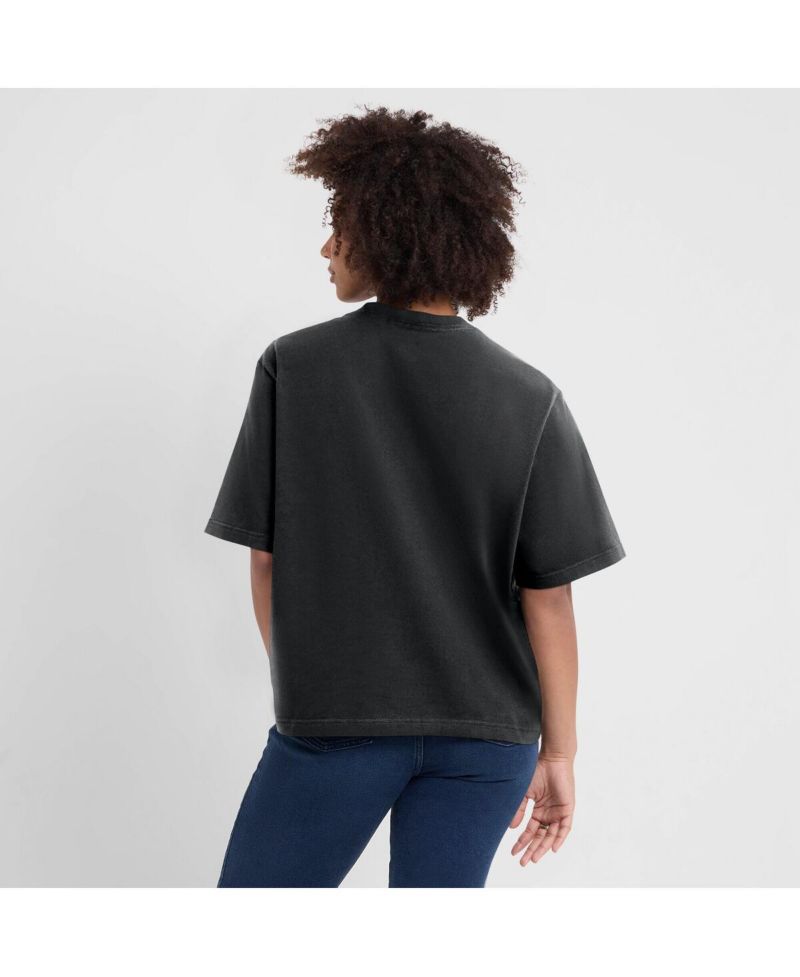 Women's Black Atlanta Falcons Essential Script Relaxed Boxy T-Shirt