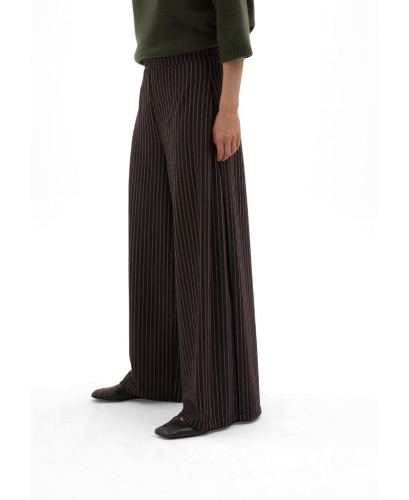 Women's Revyn Pinstripe Wide-Leg Pull-On Trousers