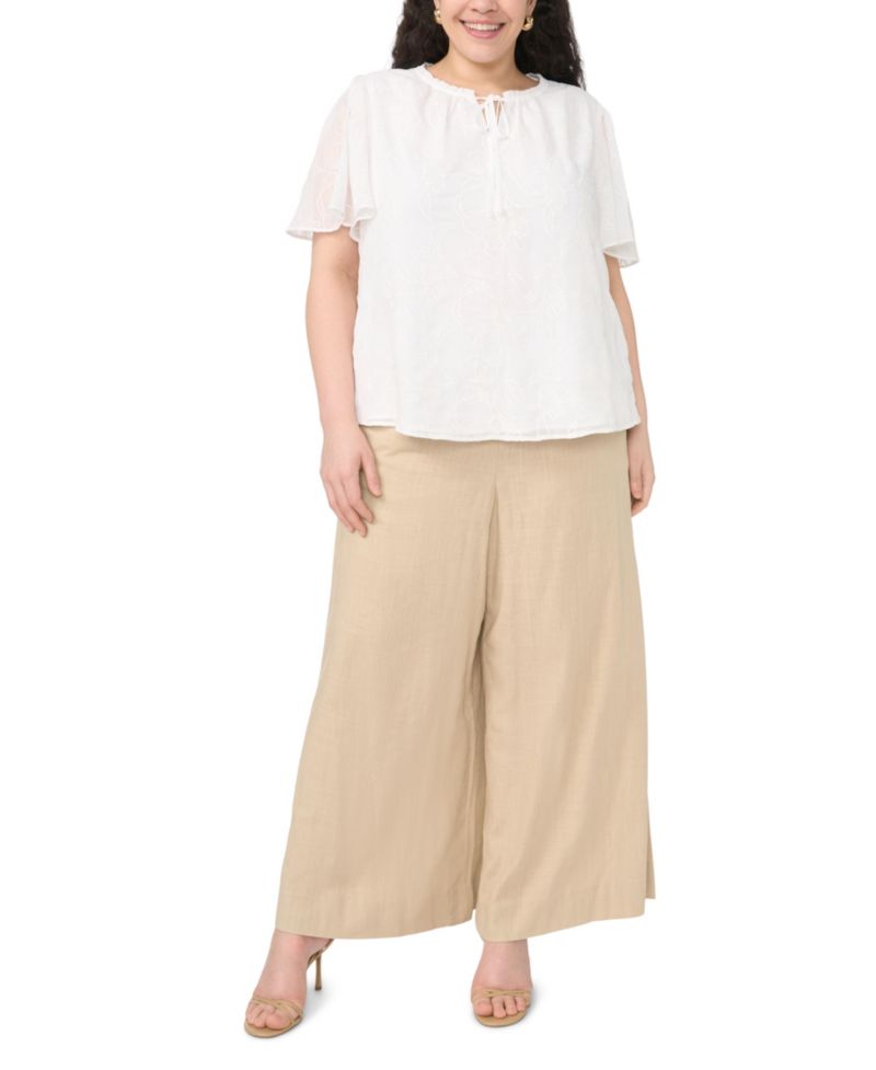 Women's Tie-Neck Princess-Sleeve Blouse