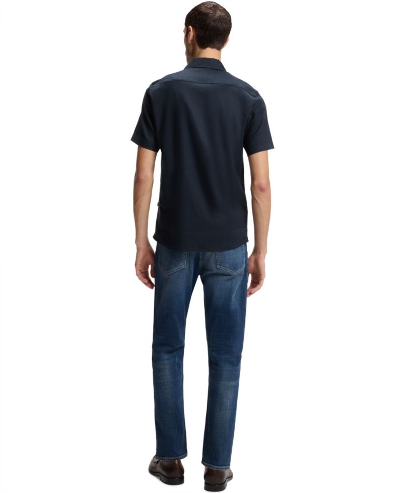BOSS by Men's Stretch Linen Slim-Fit Shirt