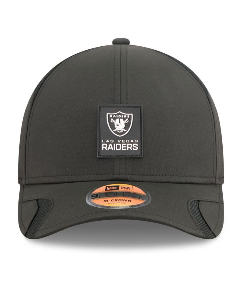Men's Black Las Vegas Raiders 2025 Sideline M-Crown 9FORTY Adjustable Hat