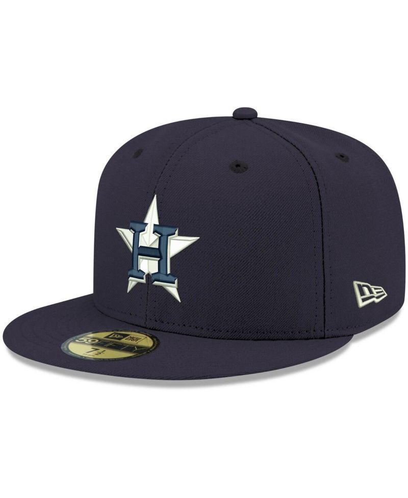 Men's Navy Houston Astros Logo White 59FIFTY Fitted Hat