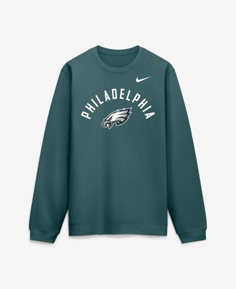 Men's Midnight Green Philadelphia Eagles Defensive Leader Club Fleece Pullover Sweatshirt