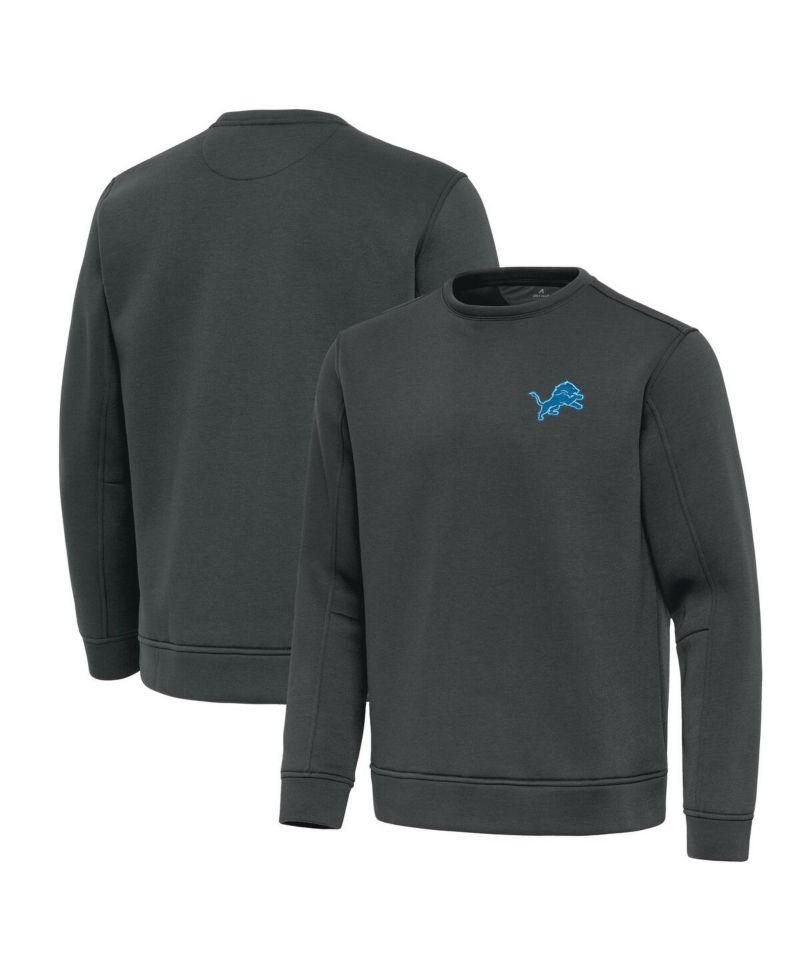 Men's Pewter Detroit Lions Relevant Lightweight Pullover Sweatshirt