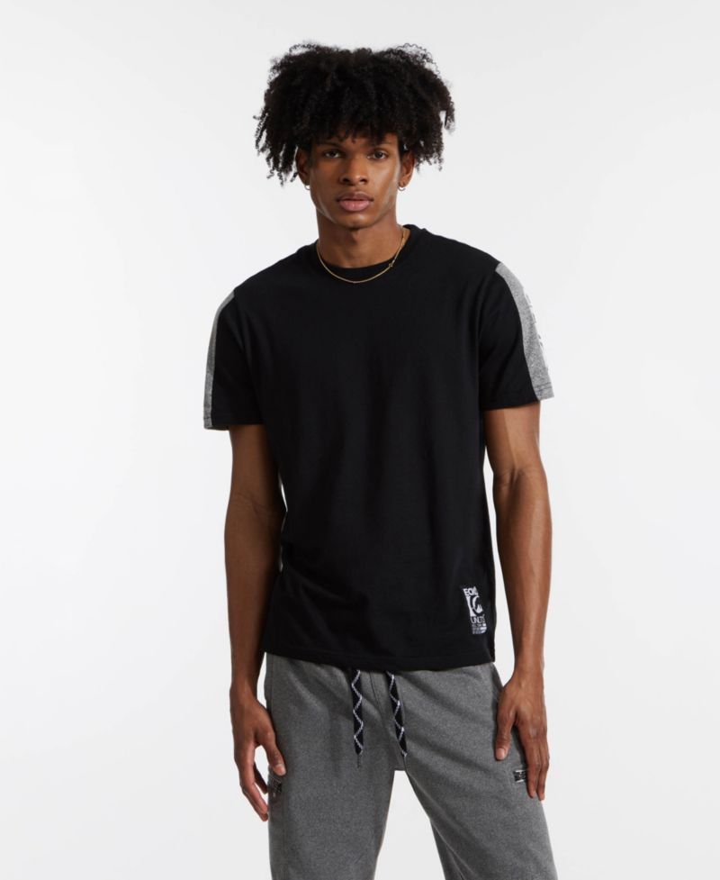 Men's Short Sleeve Contrast Knit T-Shirt