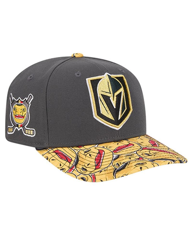 Men's Gray Vegas Golden Knights Mascot Visor 9SEVENTY Adjustable Hat