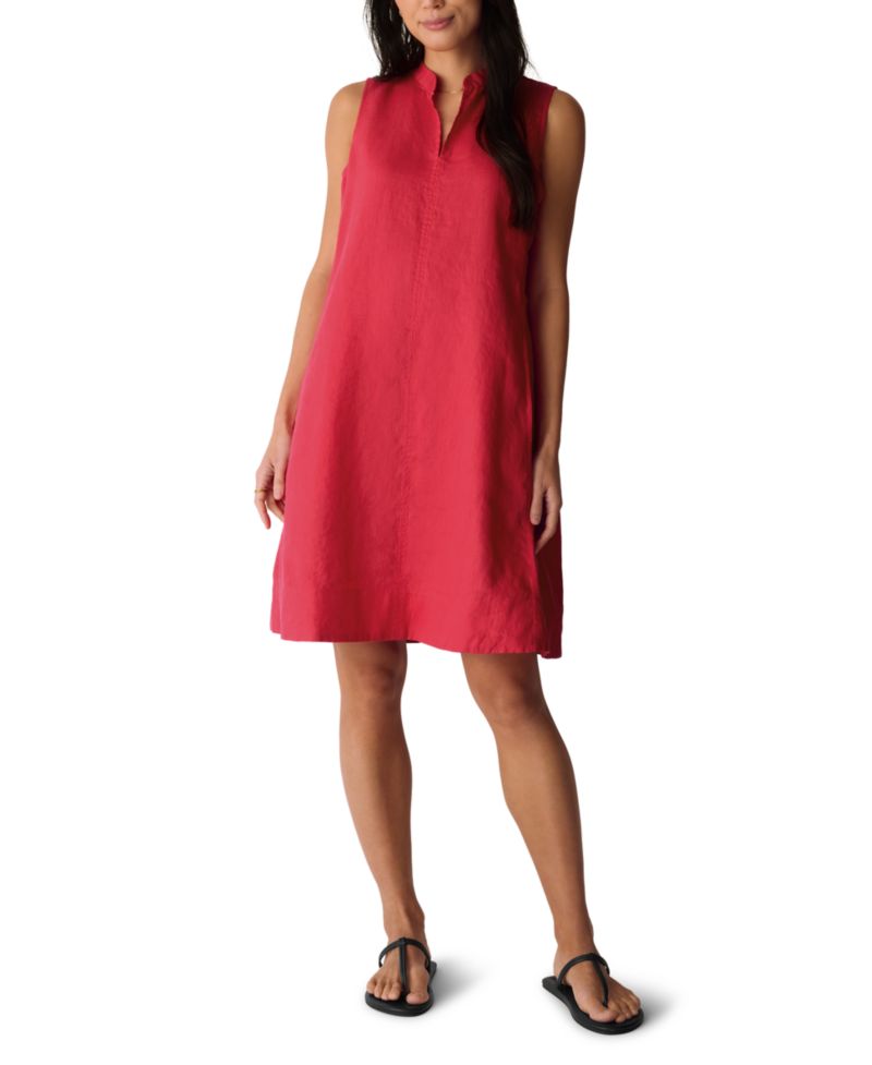 Women's Sleeveless Split Collar Dress
