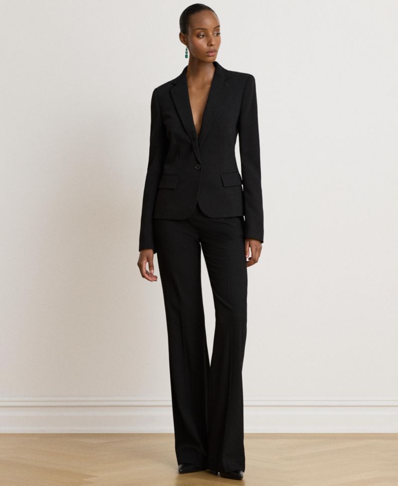 Women's City Crepe Slim-Fit Single-Button Stretch Blazer