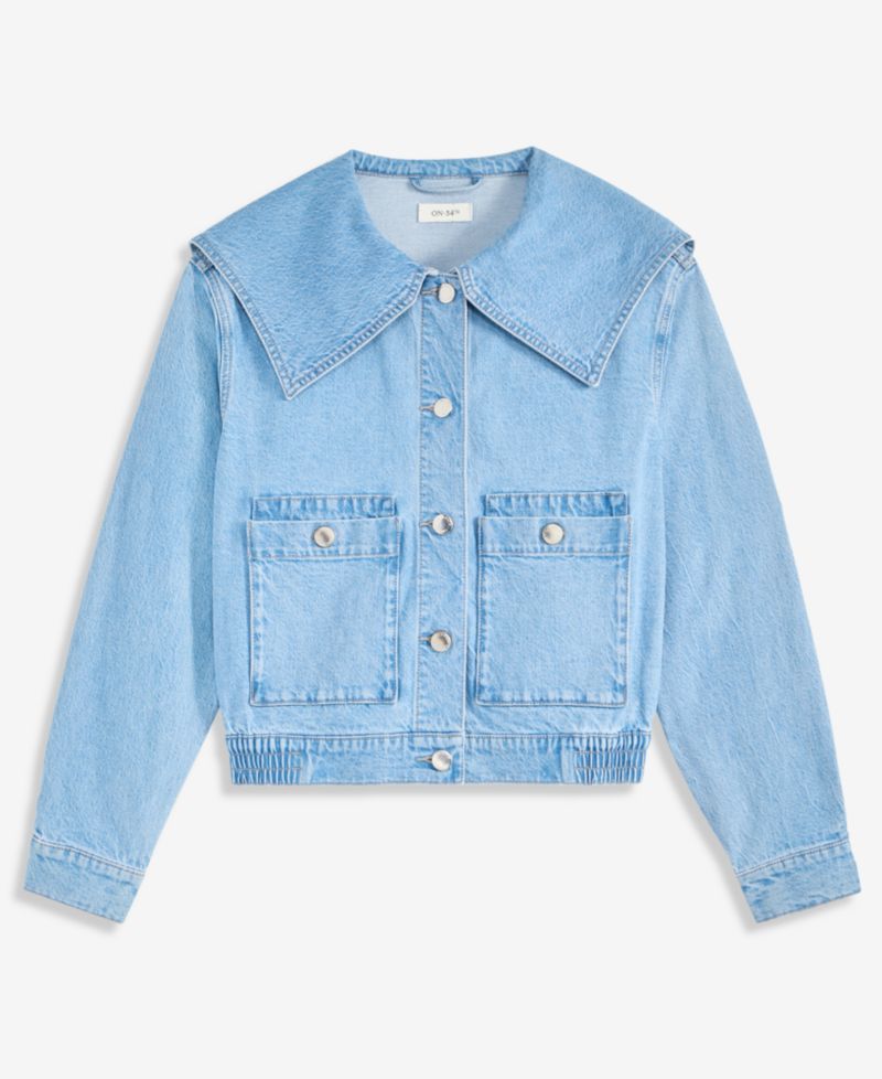 Women's Sailor-Collar Denim Jacket