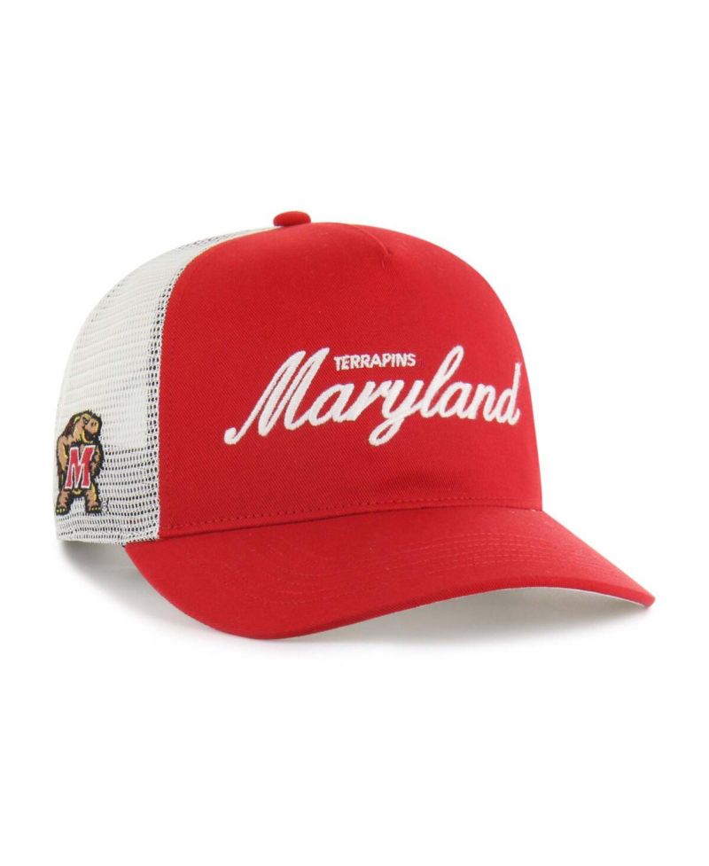 Men's and Women's Red Maryland Terrapins Contemporary Basics Foundation Trucker Hitch Adjustable Hat