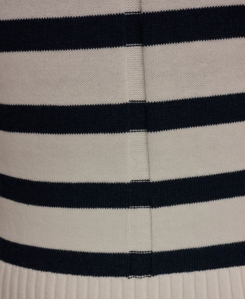 Women's Cotton Cashmere Striped Sleeveless Sweater