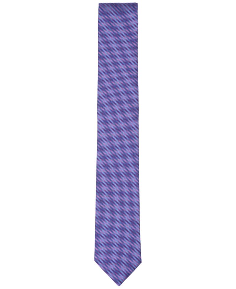 Men's Chevron Pattern Skinny Tie