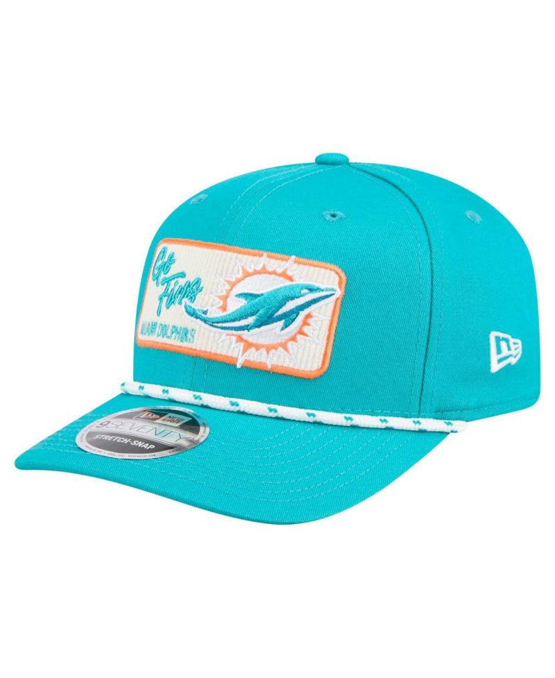 Men's Aqua Miami Dolphins Chant 9SEVENTY Stretch-Snap Hat