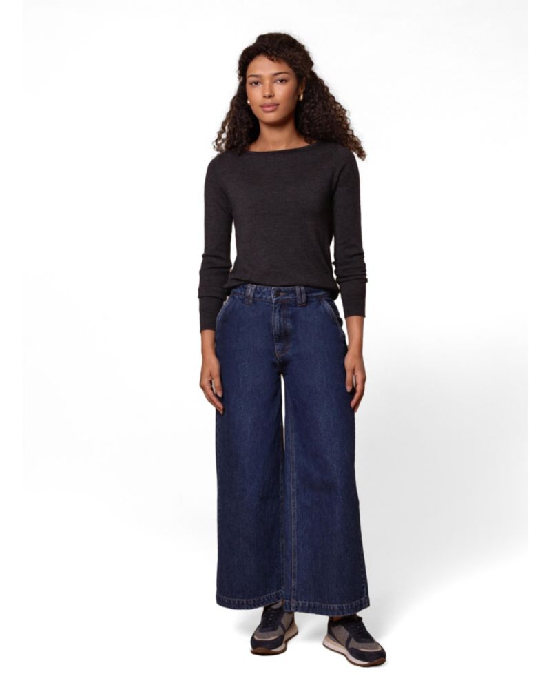 Women's Crop Wide Leg Trousers