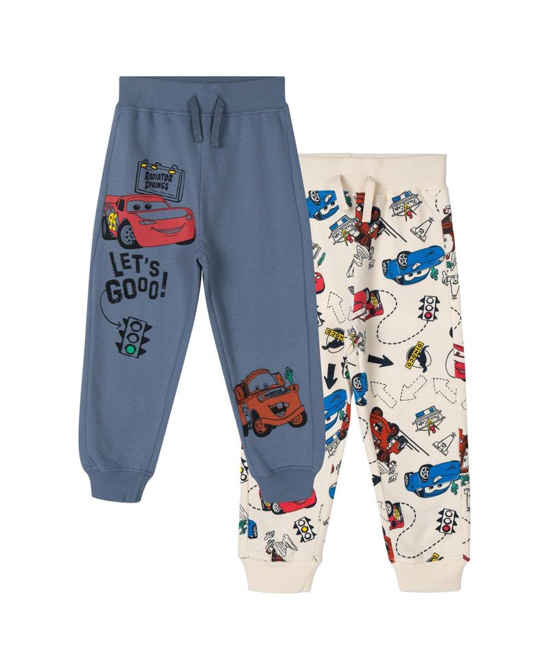 Cars Boy's 5 -12 Fleece Jogger Pants 2-Pack
