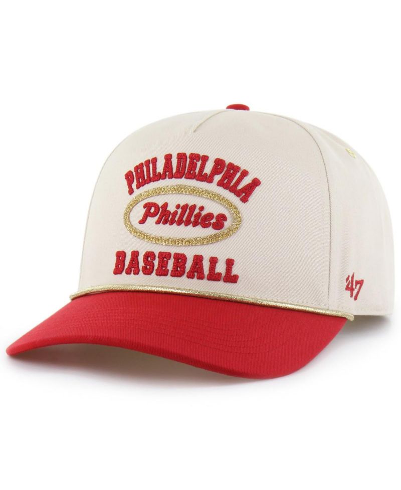 Men's x Natural/Red Philadelphia Phillies Glitter Rope Hitch Adjustable Hat