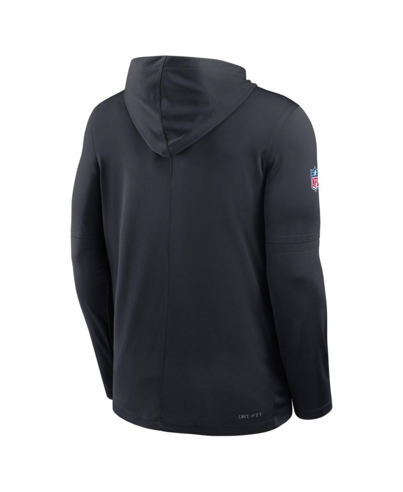 Men's Red Houston Texans Sideline Pure Fury Performance Long Sleeve Hoodie T-Shirt