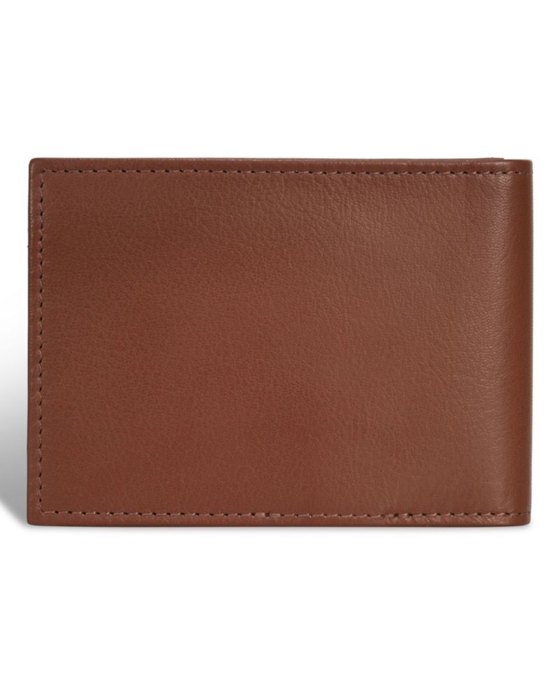 Men's Onyx Collection Leather Bi-Fold Clip Wallet