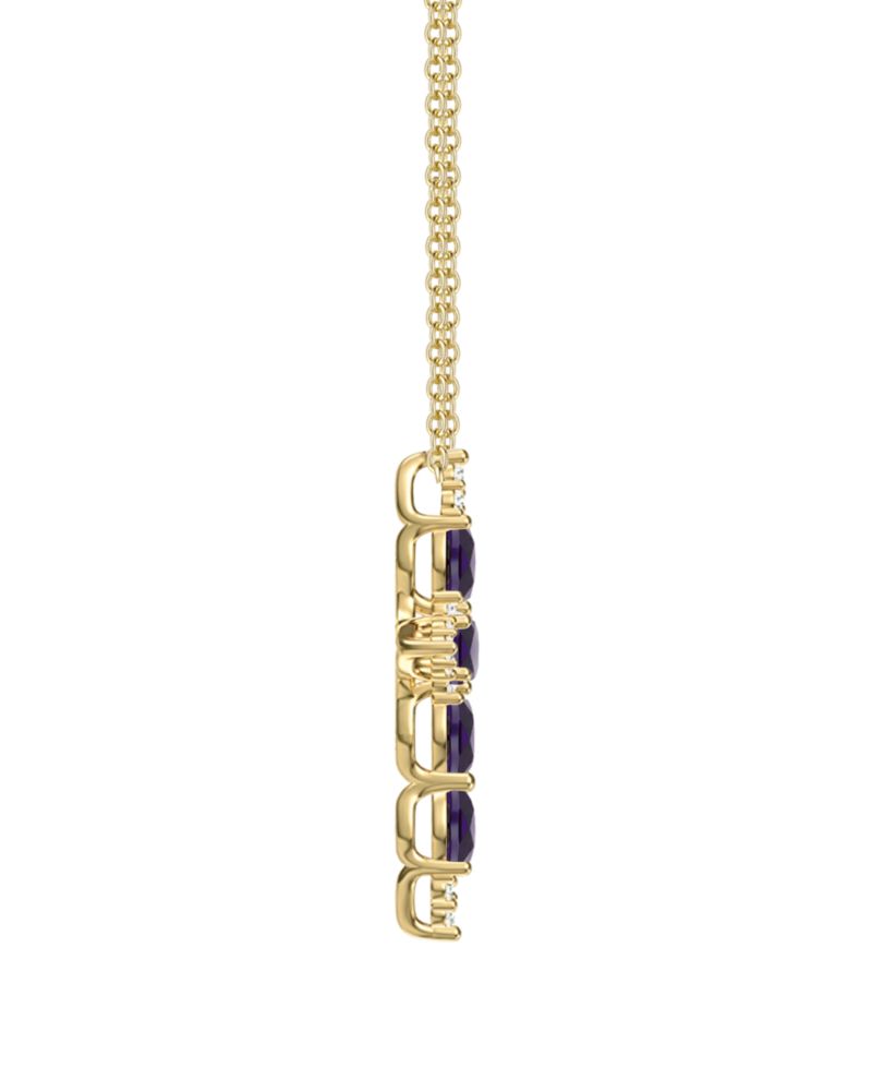 Multi-Gemstone Pendant Necklace in 14k Gold Over Sterling Silver (Also in Sterling Silver)