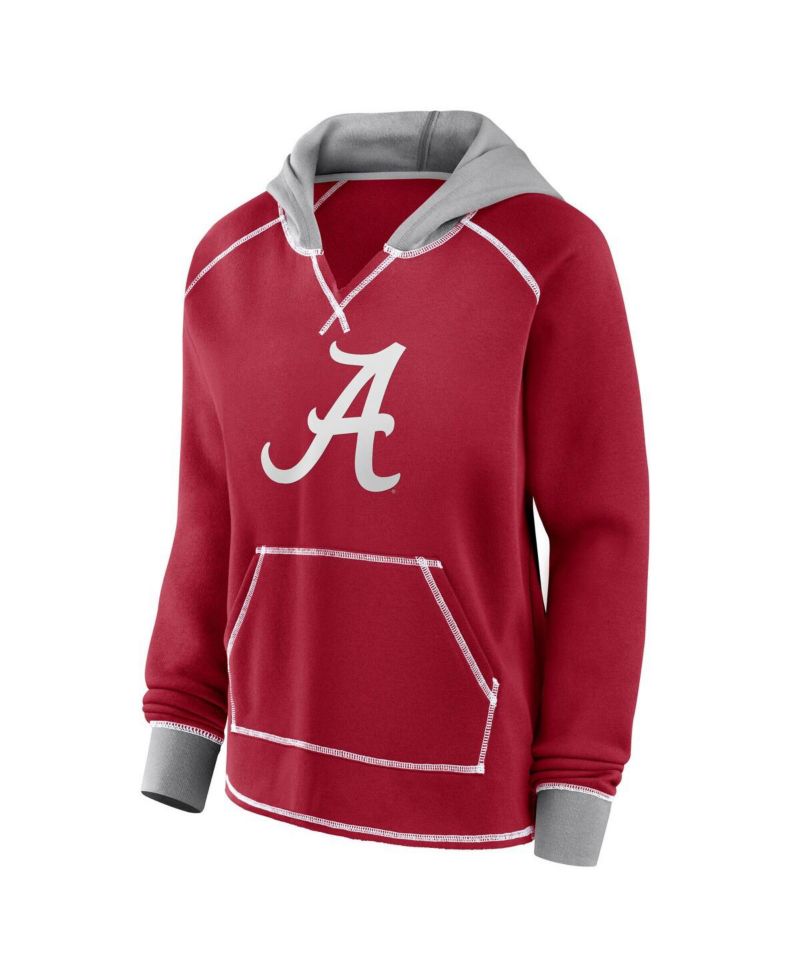 Women's Crimson Alabama Crimson Tide Plus Size Boom Pullover Hoodie