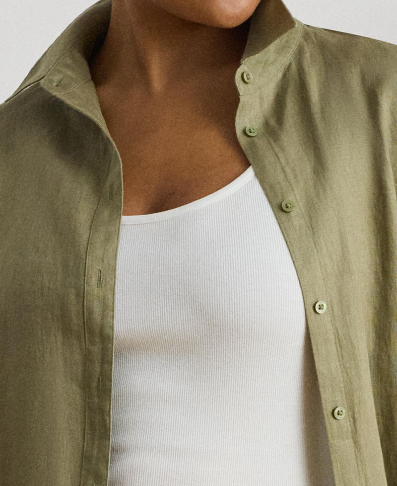 Dolman-Sleeve 100% Linen Shirt
