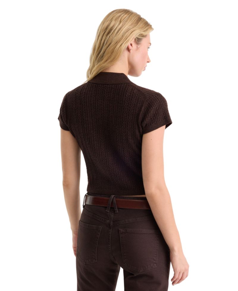 Women's Polo Collar Short-Sleeve Top