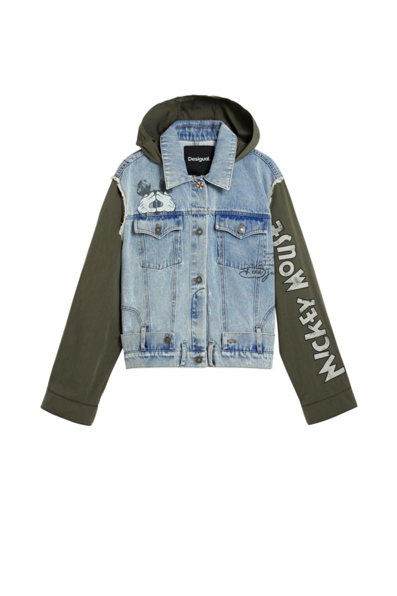 Women's Bimaterial parka Mickey Mouse