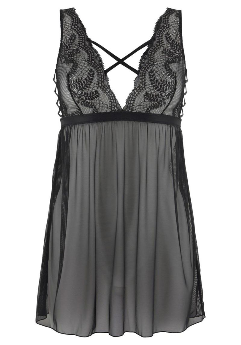 Women's Strappy Lace Babydoll Everyday Comfort Negligee