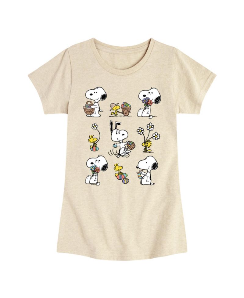 Big Girls Snoopy Easter Graphic Short Sleeve T-Shirt