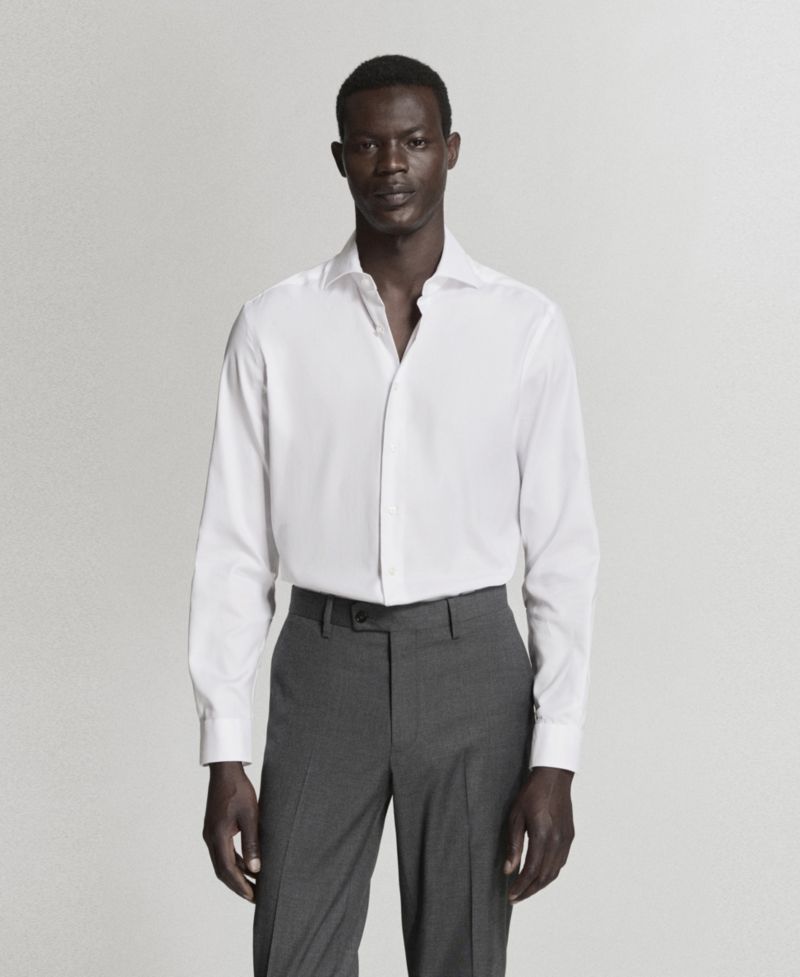 Men's Cotton Slim-Fit Dress Shirt