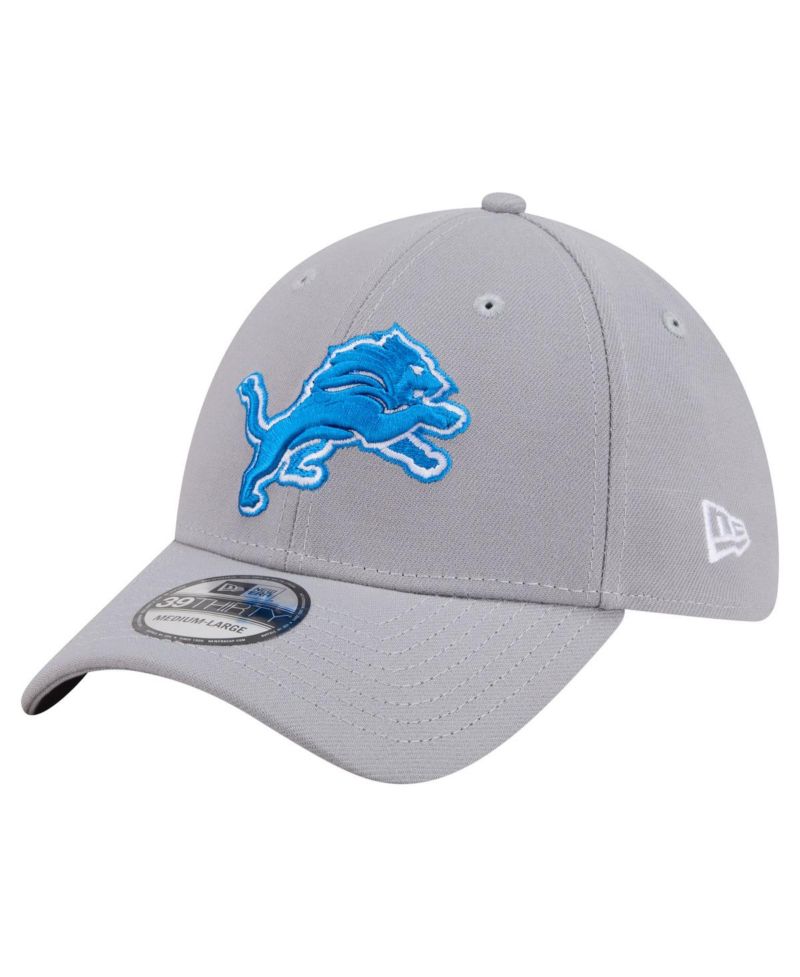 Men's Gray Detroit Lions Core Team 39THIRTY Flex Hat
