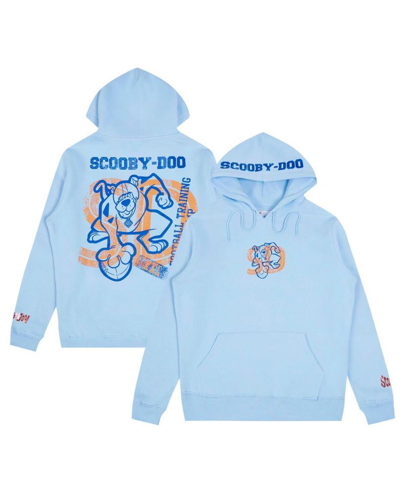 Men's Light Blue Scooby-Doo Football Training Camp Pullover Hoodie