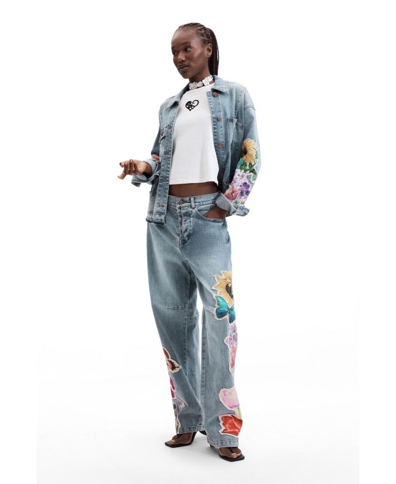 Women's Floral Printed Jeans