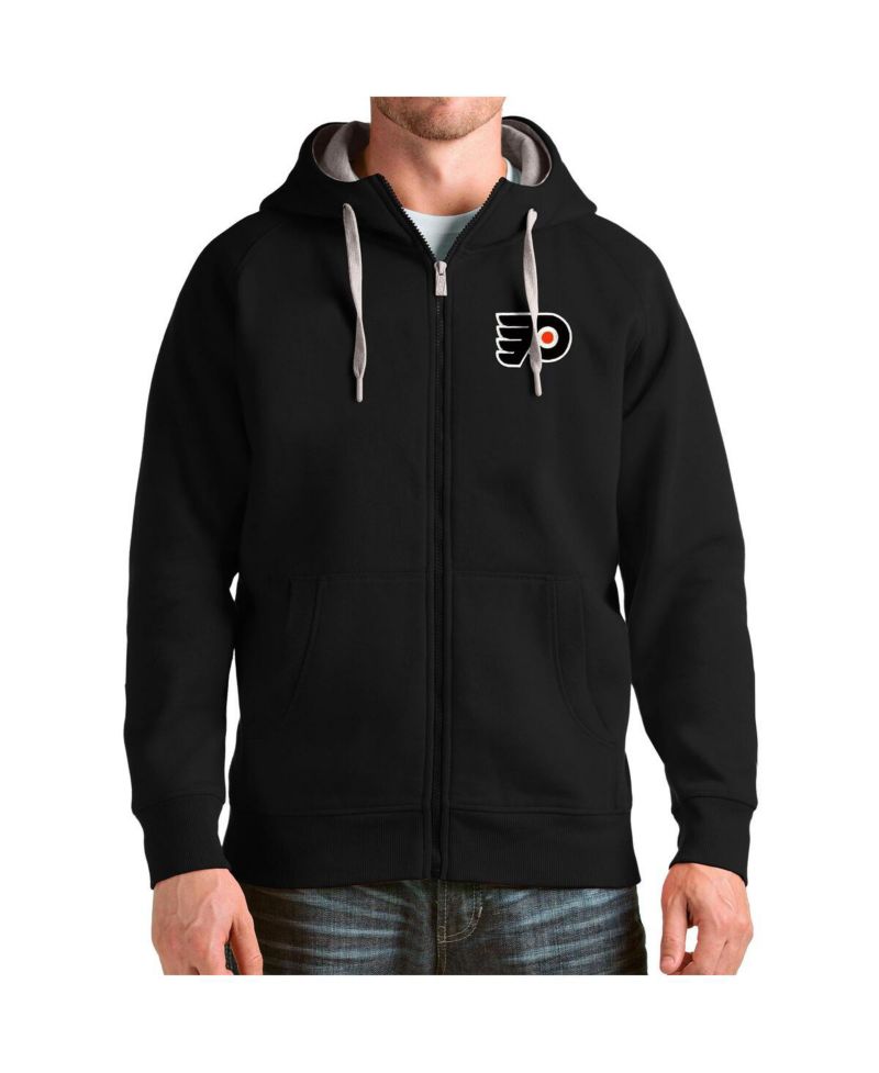 Men's Black Philadelphia Flyers Logo Victory Full-Zip Hoodie Jacket