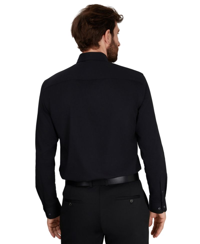 Men's Slim-Fit Spread-Collar Shirt