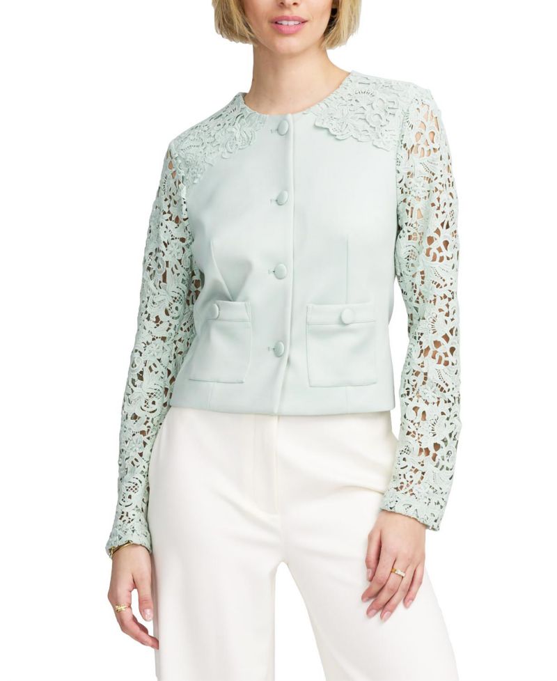 Women's Lace Satin Jacket