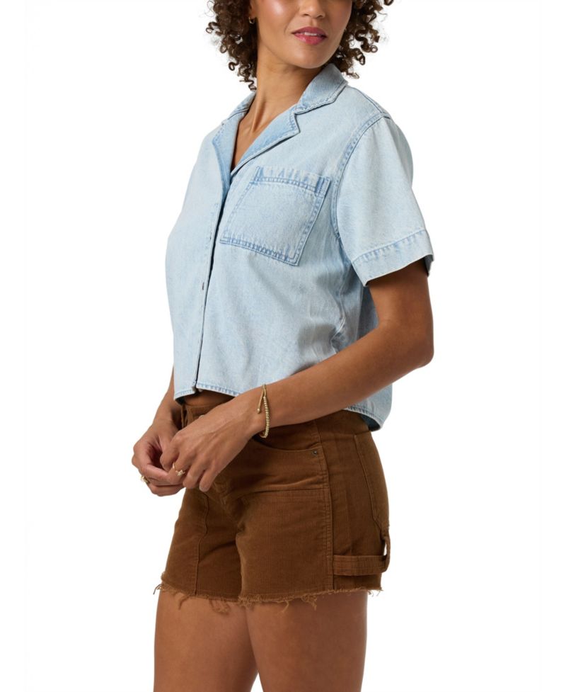 Women's Og Channing Short-Sleeve Cotton Denim Shirt