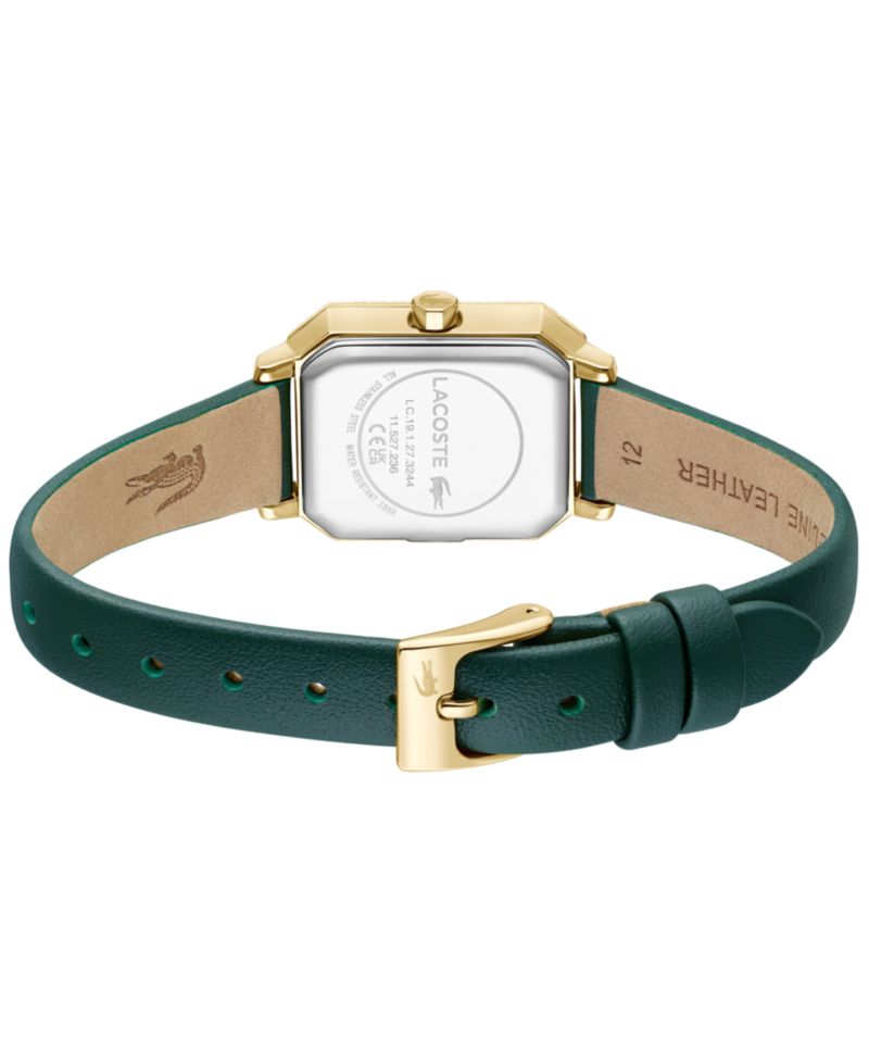 Women's Parisienne Green Leather Strap Watch, 28.3 x 20.7mm