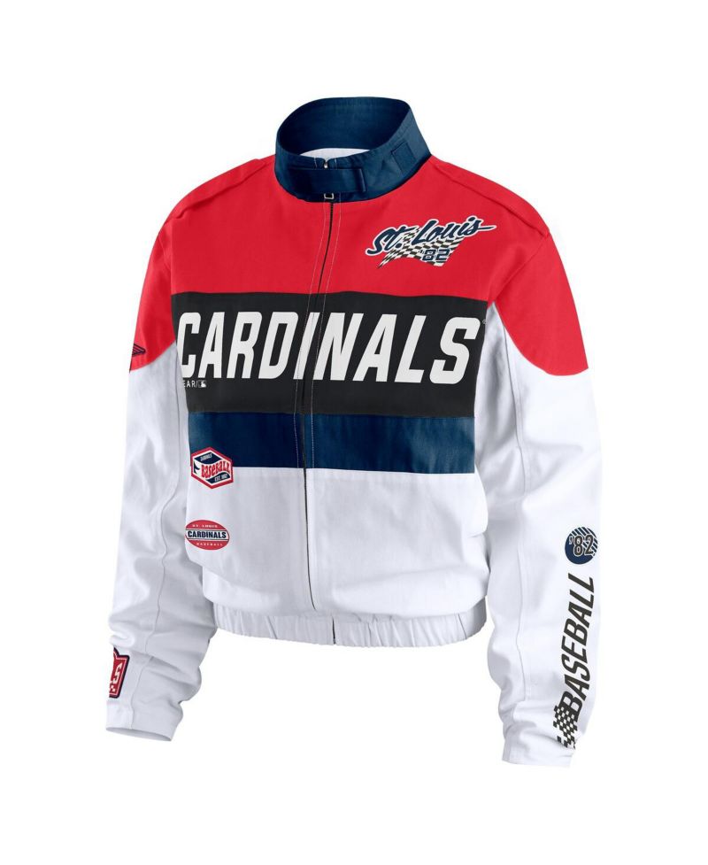 Women's Red/White St. Louis Cardinals Racing Full-Zip Jacket