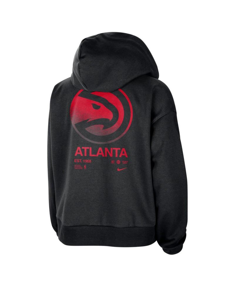 Women's Black Atlanta Hawks Courtside Standard Issue Performance Pullover Hoodie